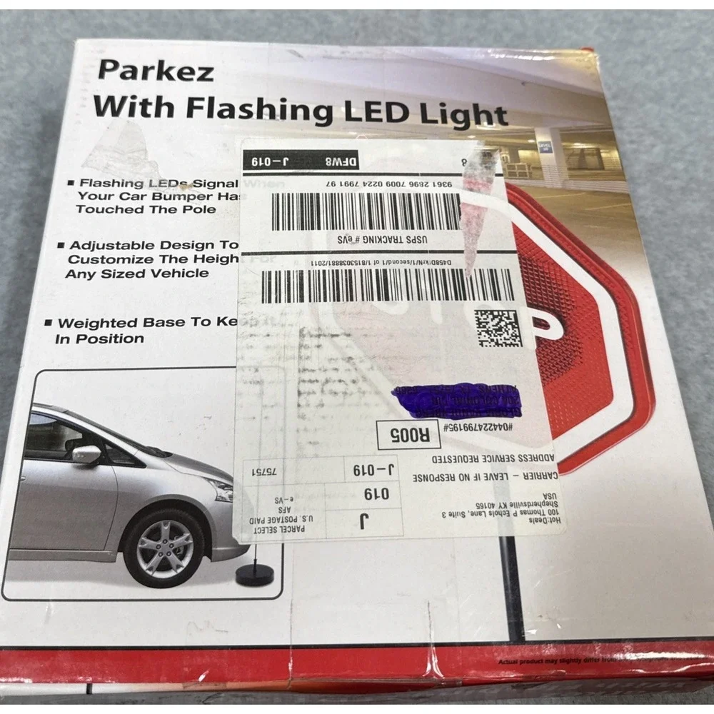 Flashing LED Flashing Light Parking Stop Sign For Garage Parkez Weighted Safety